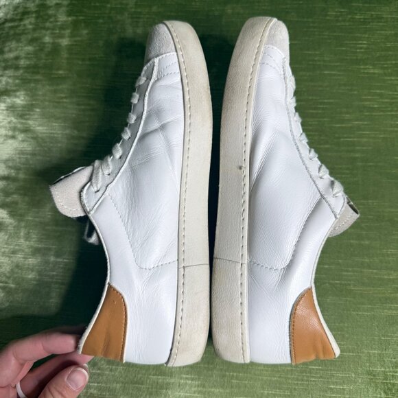 Victoria Berlin Womens White & Tan Leather Sneakers Size 40 US Size 9 Lace-up - Picture 5 of 9